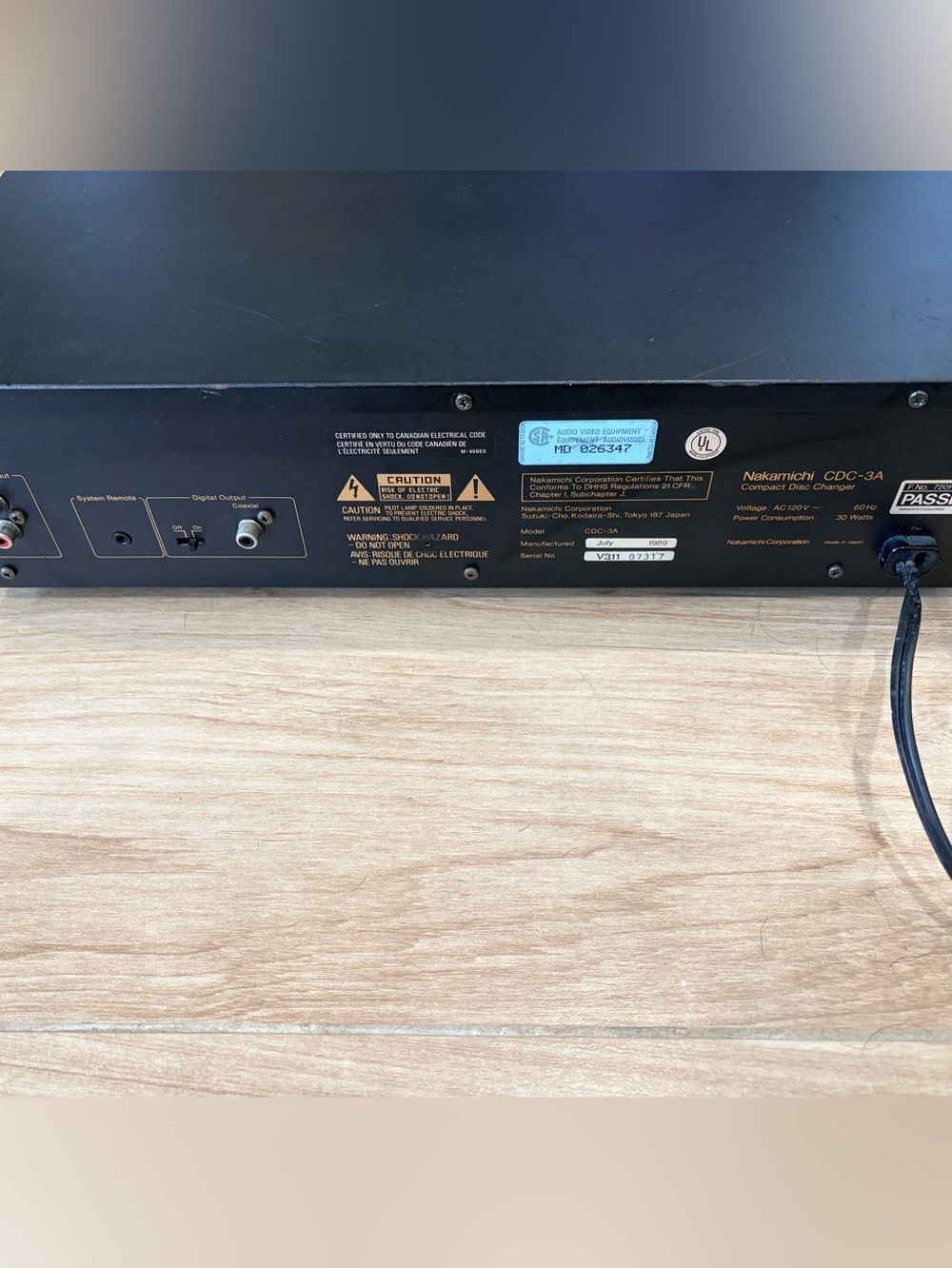 Nakamichi Vintage CDC-3A Compact Disc Player Changer. Turns On For Parts - Picture 10 of 13